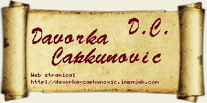Davorka Čapkunović vizit kartica